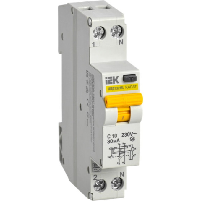 Выключатель автоматический дифференциального тока IEK АВДТ32МL B10 30мА KARAT - MVD12-1-010-B-030